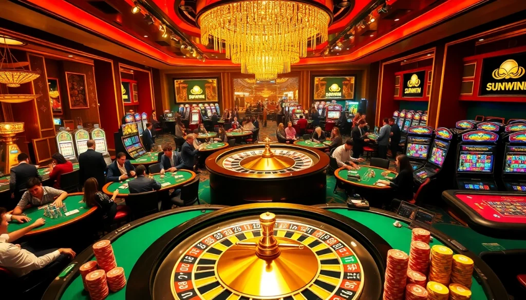 SUNWIN 88 captures players at poker tables celebrating their wins in a vibrant casino atmosphere.