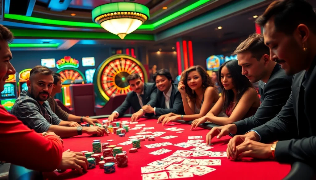 Experience the thrilling moments at '79KING' poker tables with vibrant chips and high stakes.